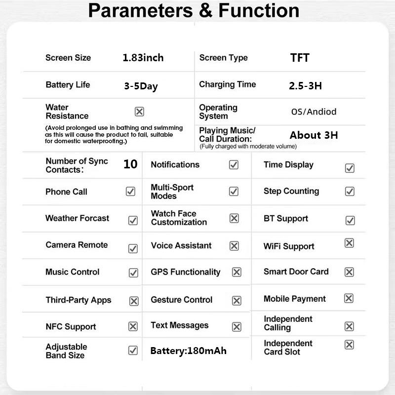Smart Watch with Wireless Calling & Multi-Sport Mode, Call Reminder, Sms Alerts, Compatible with iPhone & Android Devices