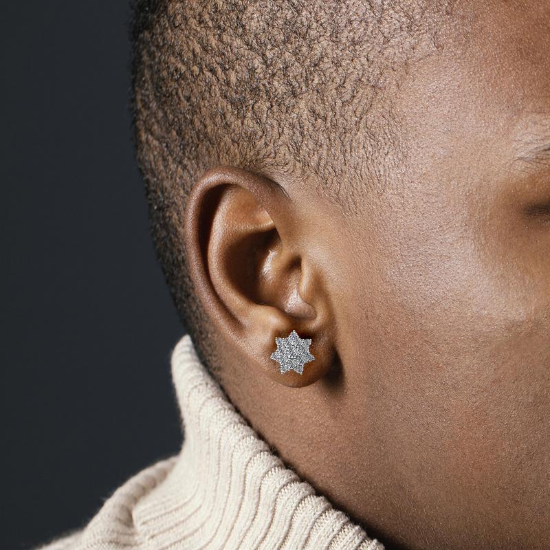 Delzzad Dazzling Star Cluster Earrings Round Synthetic Moissanite S925 Studs Unisex Earrings Birthday Anniversary Gift Mother's Day Christmas Gifts for Men Women Delzzad Dazzling Star Cluster Earrings Round Synthetic Moissanite S925 Studs Unisex Earrings Birthday Anniversary Gift Mother's Day Christmas Gifts for Men Women