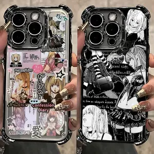 Japan Anime D-Death N-Note Misa phone Case for iPhone 17 16 15 14 13 12 11 Pro Max Plus Air & Samsung Galaxy S26 S25 S24 S23 S22 S21 FE Ultra Plus Anti-Fall Airabag Back soft transparent Cover