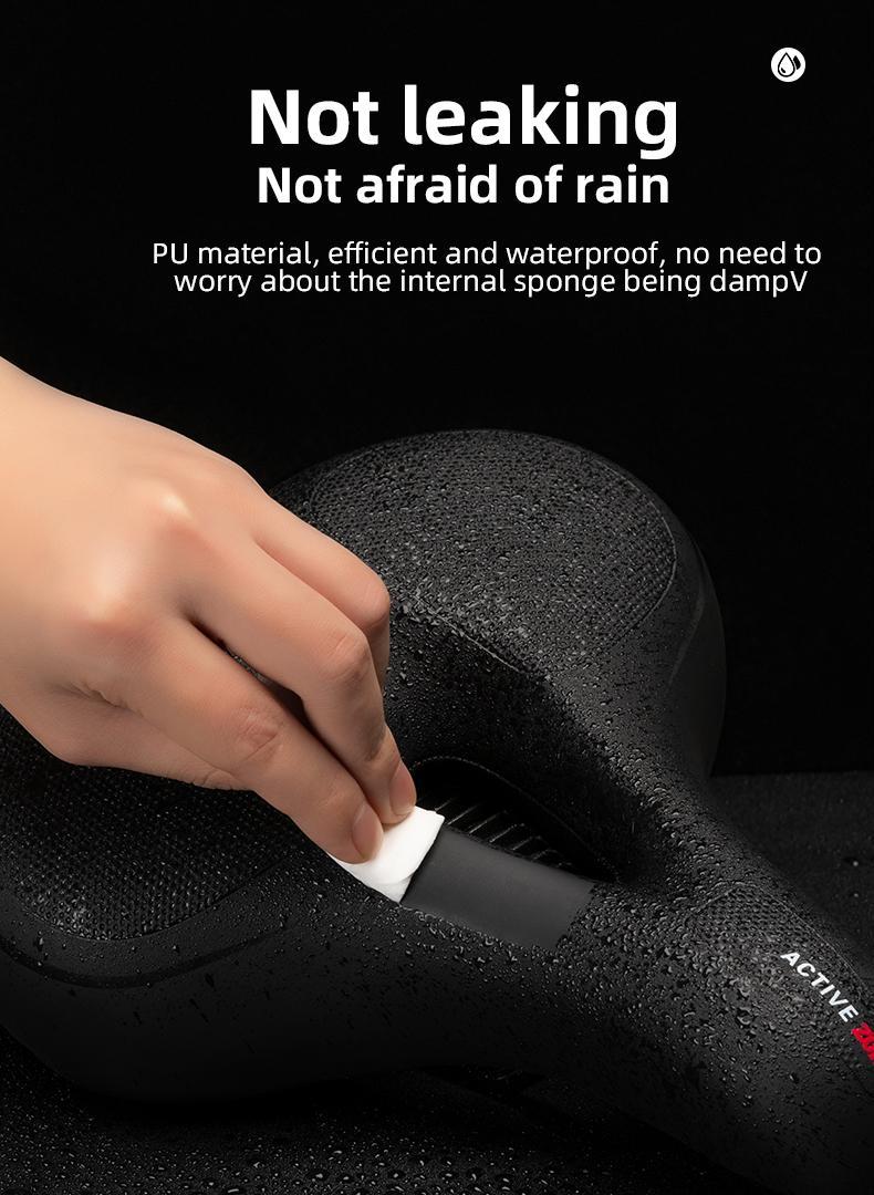 ROCKBROS Bike Seat Comfort Bike Saddle Mountain Bicycle Accessories for Men Women Soft Wide Bike Seat Cushion Dual Shock Absorbing with Reflective Strip