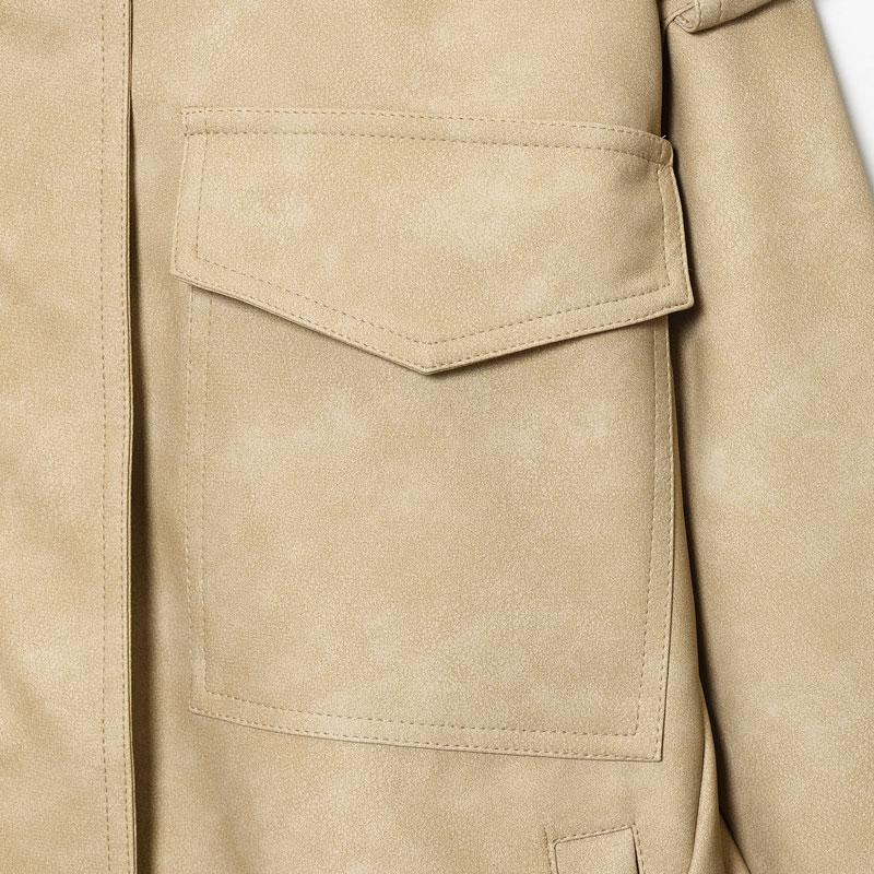 Women's Winter Fitted Jacket Zipper Oversized Stand Collar Multiple Pockets Workwear Street Style Casual Layered Outerwear