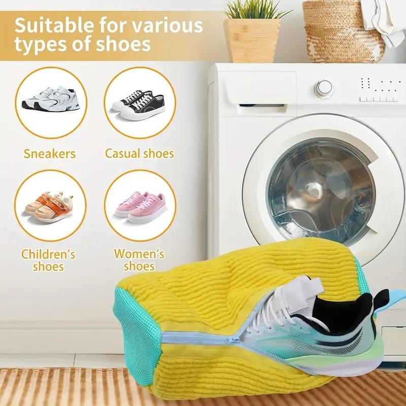 Shoe Washing Bag, Shoe Bag for Washing Machine, 2 Counts Reusable Shoe Laundry Bags for Sneakers, Shoe Protector Bags for All Types of Shoes, Mesh Laundry Bag, Laundry Tools & Accessories, Laundry Organizer, Laundry Products, Removable Washing Bags