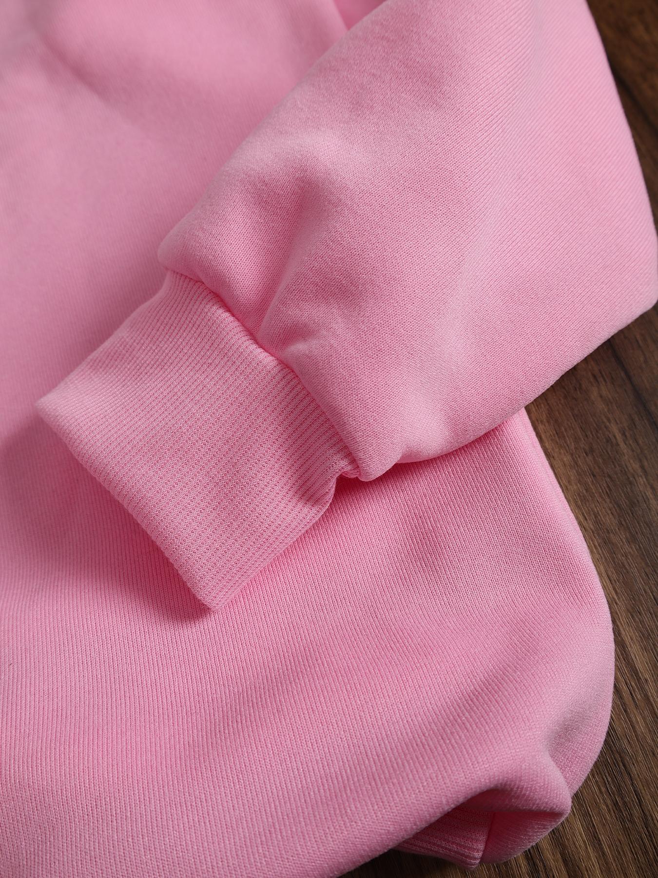 Women's Long Sleeve Pullover Sweater Set, Sweatshirts, Casual Fitted Round Neck Top, Fall & Winter Warm Clothing, Letter Pattern Design