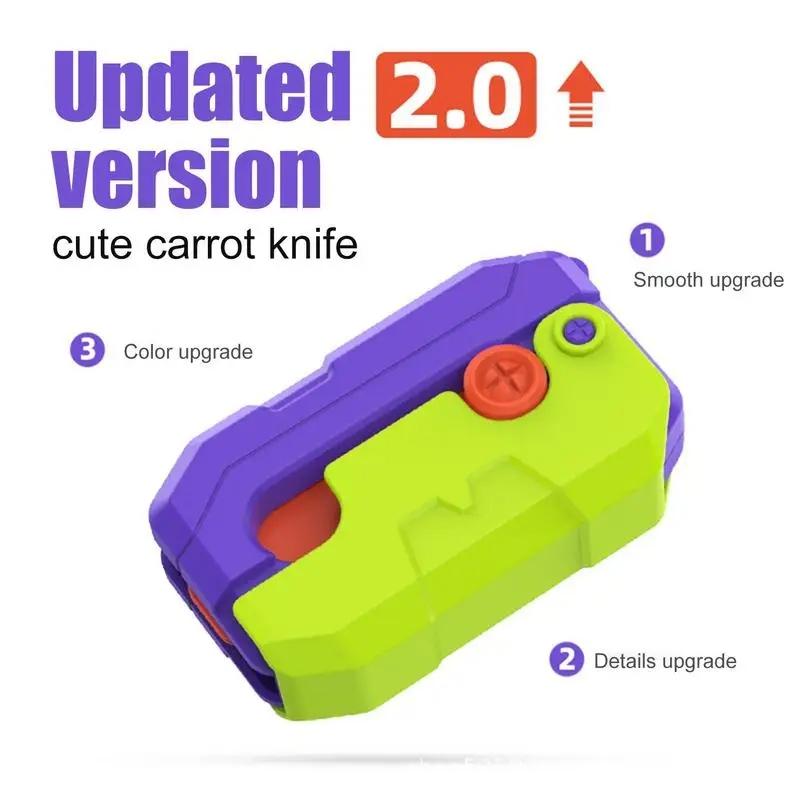 Mini Model Carrot Knife Toy, 3D Gravity Carrot Cube Jump Stress Relief, Unisex Toy, Friday Gift Idea