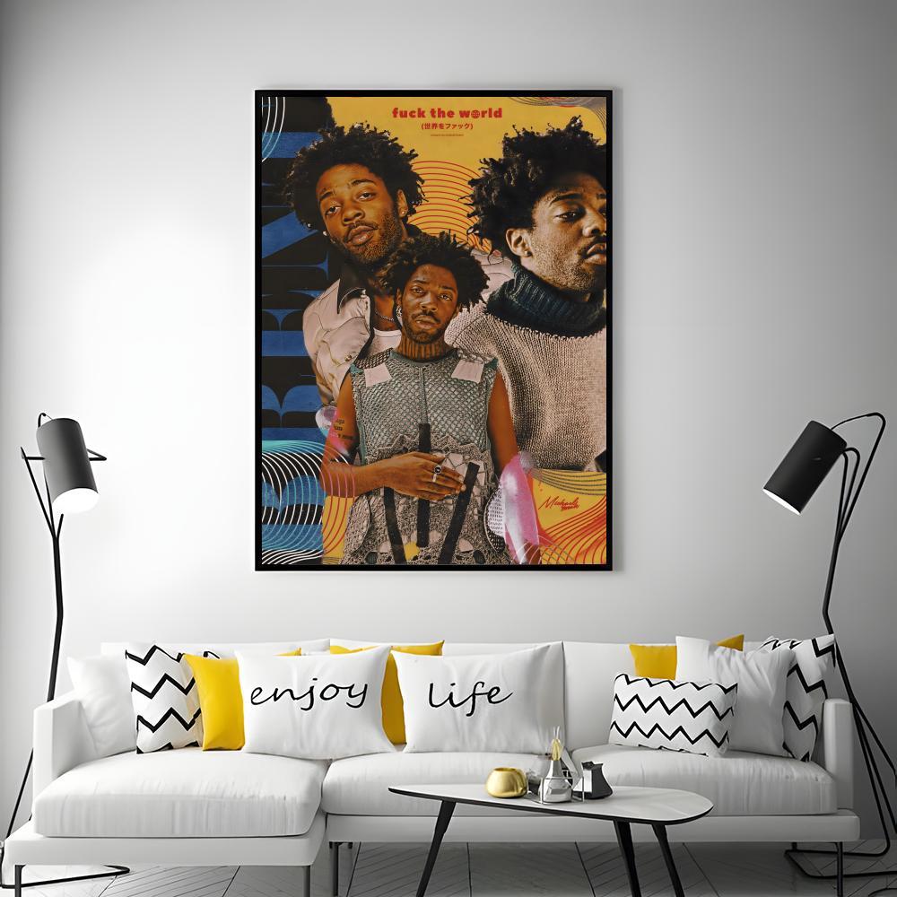 music artist Brent Faiyaz Poster HD Heavy-Duty Self-Adhesive Waterproof Wall Decor – Tool-Free Install, Durable & Reusable Conceals Wall Flaws | Elevates Home Style | Ideal for Living Rooms, Bathrooms & Kitchens