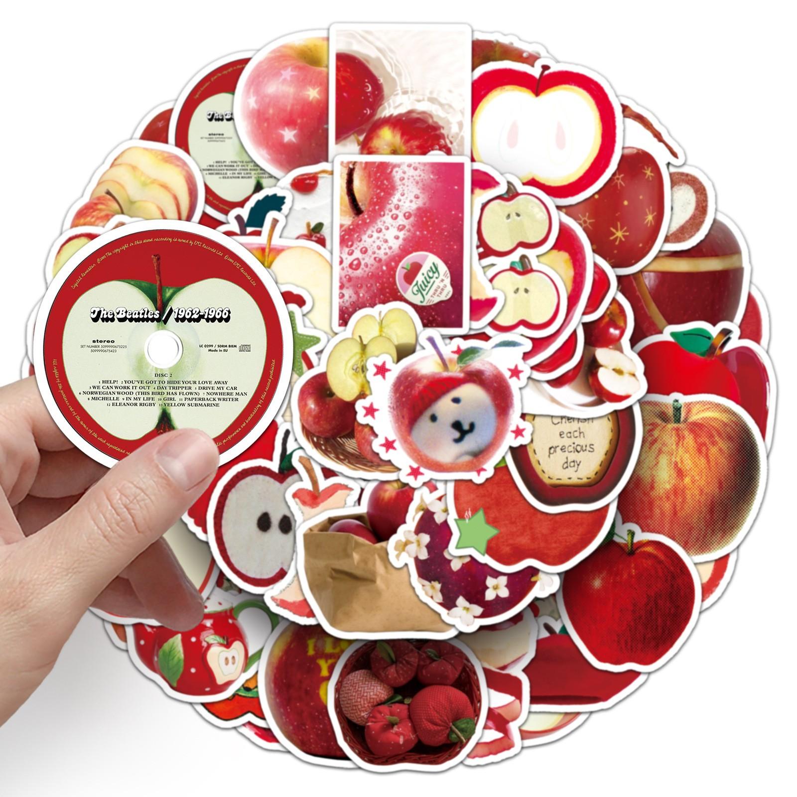 50pcs Matte Apple Park Stickers, Decorative Decals for Phone Cases, Laptops, Water Bottles, Journals, One-Time Use Colorful Stickers