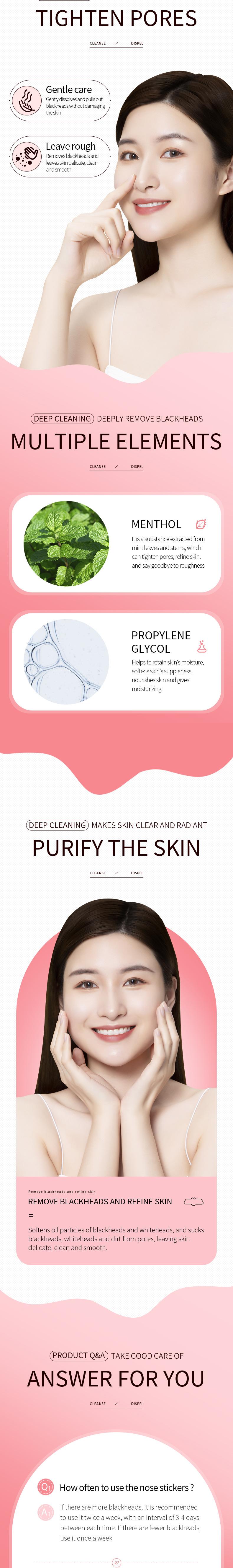 3 Step Blackhead Removal Kit | Deep Cleansing Nose Mask Strips, Unclog & Minimize Pores, 10 Sheets