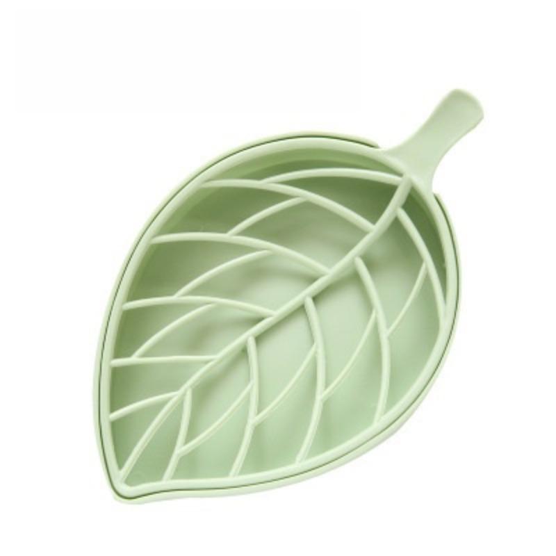 Double-Layer Leaf-Shaped Soap Dish, Soap Saver, Durable & Stylish Design, Perfect for Bathroom Use, Ideal Gift for Home Decor Enthusiasts