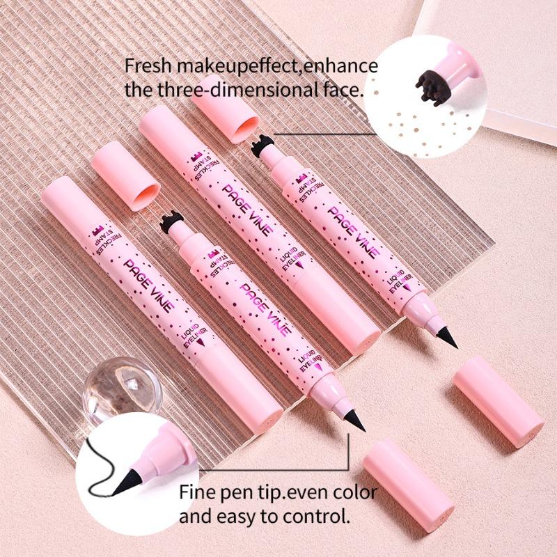 PAGE VINE Natural Freckle Pen Double Head Eyeliner Long Lasting Easy Coloring Makeup Freckle Eyeliner