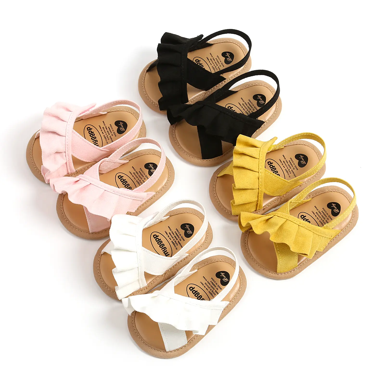 Baby Girls Sandals Bohemia Ruffle Soft Sole Toddler First Walkers Beach Summer Shoes