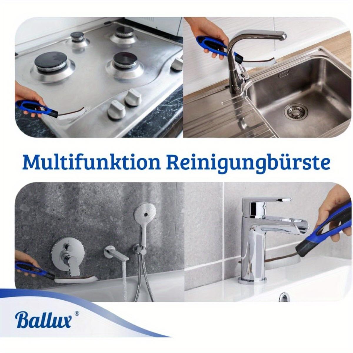 Crevice Cleaning Brush Brush Bathroom Set of 2 - Cleaning Brush & Tile Brush with Hard Bristles for Bathroom, Kitchen, Grout & Narrow Crevices - Hand Brush & Scrubber Against Dirt