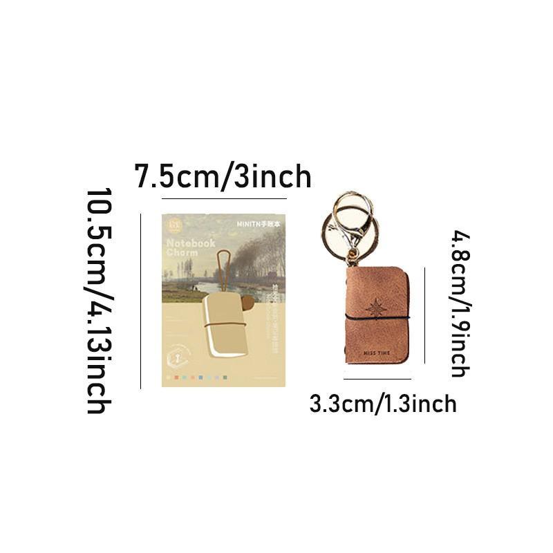 2-Pack PU Soft Leather Stylish Keychains, Mini Portable Hanging Set, Creative Personalized Accessories, Practical Gift Items