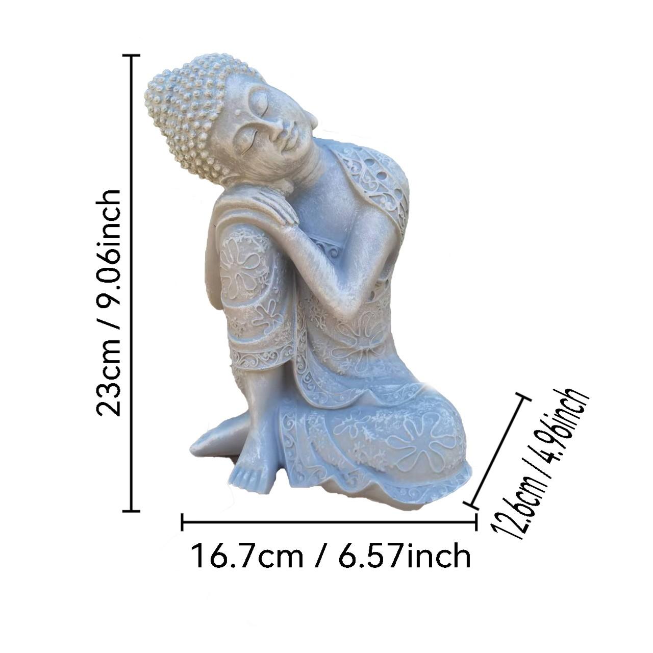 Resin Outdoor Sculpture for Home and Garden Decor, Handmade Buddha Statue, Feng Shui Ornament, Durable Resin Material, Gift Idea