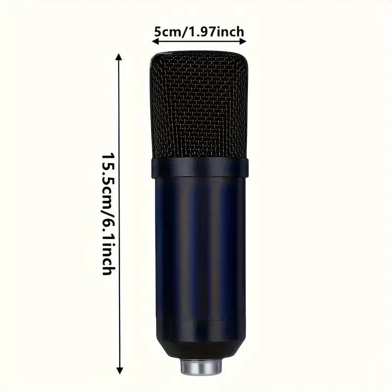 Professional USB Condenser Microphone Set with Arm Stand and Pop Filter, Clear Voice for Podcasts, Recording, Live Streaming