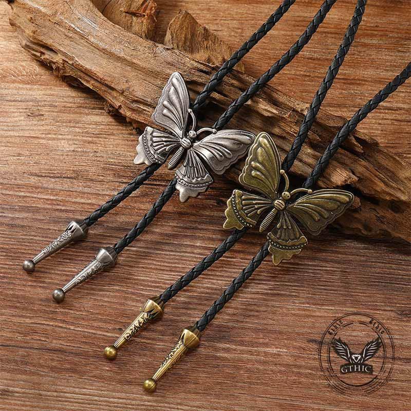 GTHIC Vintage Butterfly Alloy Animal Bolo Tie Jewelry Accessories for Men Women Birthday Gift