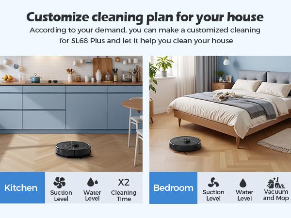 Lubluelu SL68 Plus Smart Robot Vacuum and Mop with Auto-Empty Dock, 5500Pa Strong Suction, 60-Day Large Dustbin, LiDAR Navigation, Alexa & App Control – for Pet Hair, Floors & Carpets