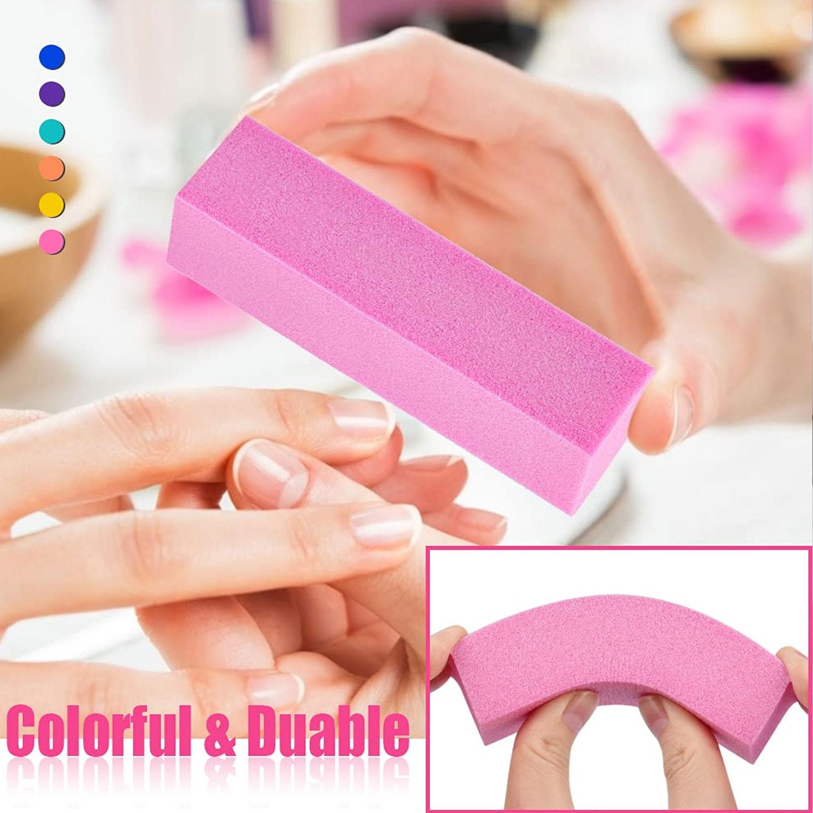 Nail Files and Buffer, SylviaNails Professional Manicure Tools Kit Rectangular Art Care Buffer Block Tools 100 180 Grit 12 pcs(Multicolor)