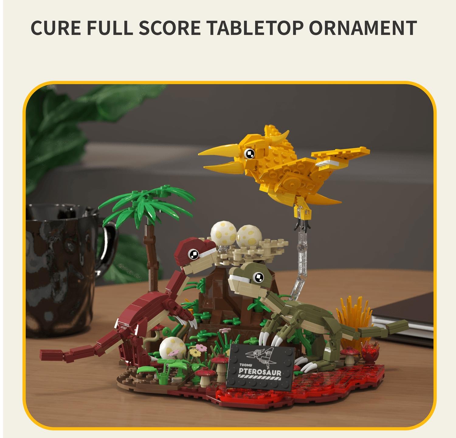 Dinosaur World Building Set, Pterosaur Bird Model DIY Creative Toy, Mini Brick Scene, Desk Decor, Fun Assembly Hobby, Gift for All Ages