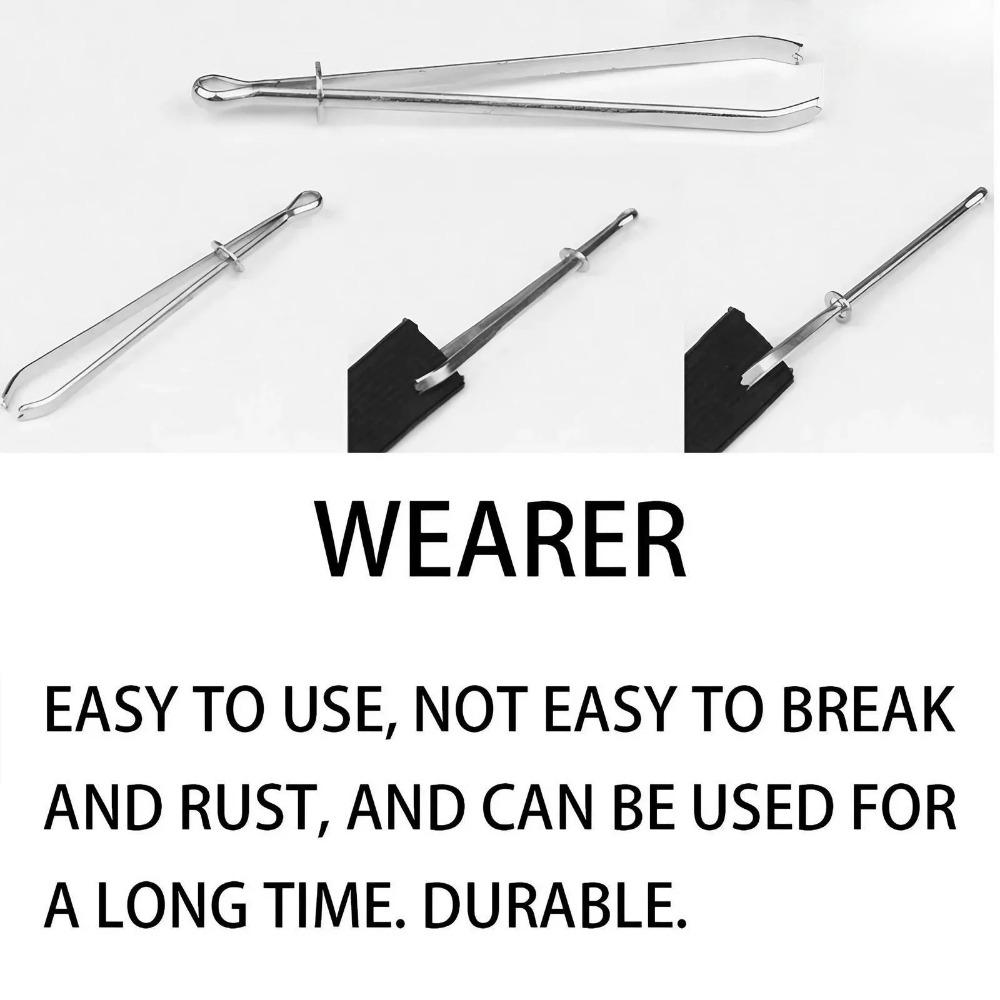 Portable Sewing Tools Set: Sewing Supplies Crafts, elastic String Threader Kit, Steel Diy wire Loop Puller with Anti-Slip Handle, multi-Functional Cord Guiding Device, Precision Threading Tweezers for Crafting and Repair