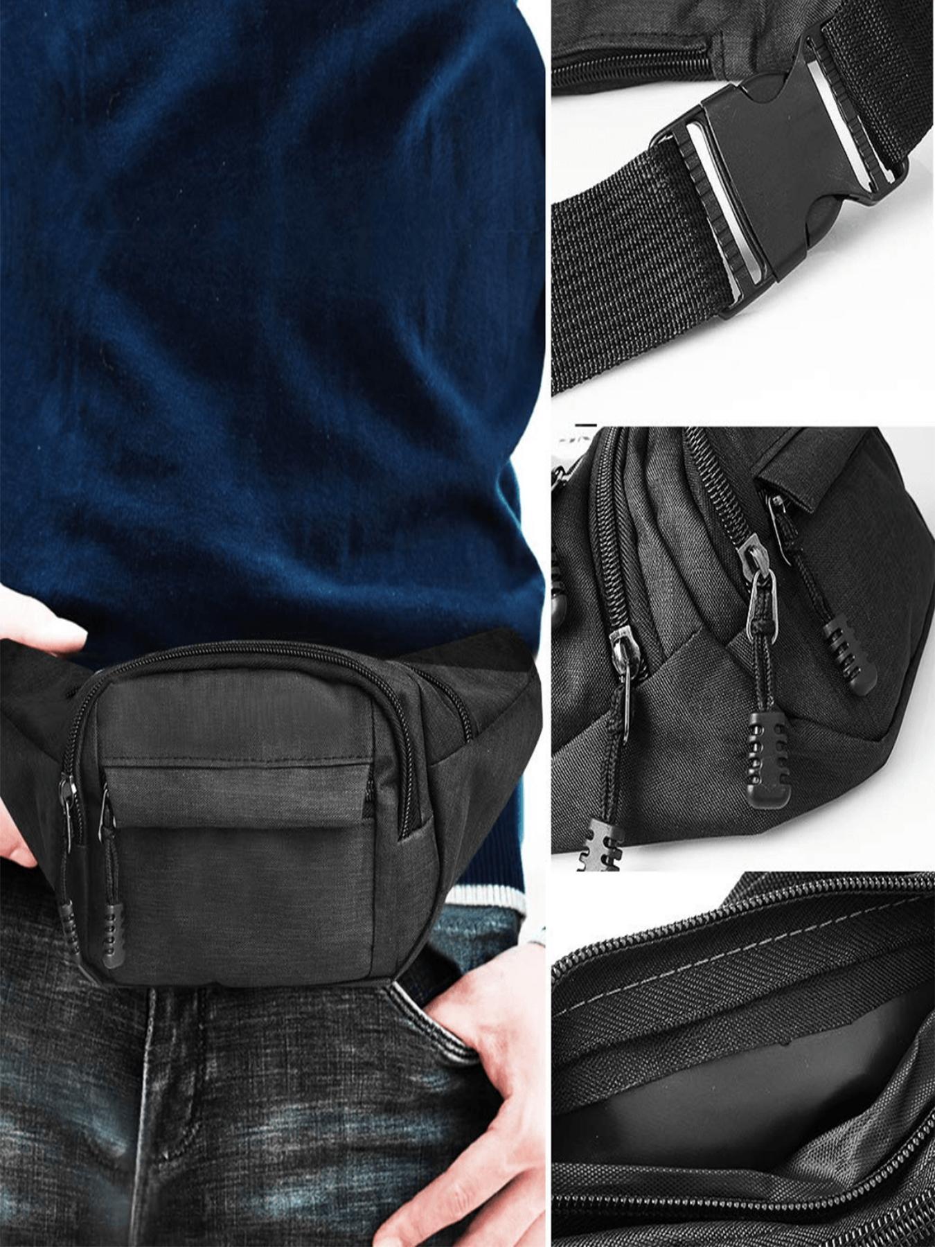 Waterproof Nylon Waist Bag for Men, Large Capacity Multi-Compartment Sports Chest Pack, Outdoor Cycling Phone Bag, New 2026 Model