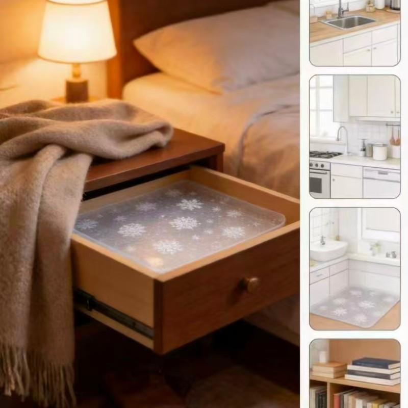 Transparent Washable Cuttable Drawer Liner, Non-Slip Refrigerator Inner Lining, Suitable for Fridge Glass Shelves Cabinets Home Kitchen Supplies