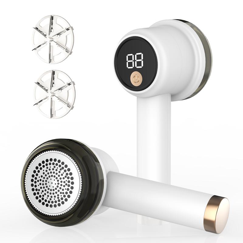 Rechargeable Fabric Shaver with 2 Replaceable Stainless Steel 6-Leaf Blades(1 Free Extra Included) | Lint Remover with 3-Speed Settings & LED Display - Efficient Sweater and Lint Shaver for Clothes, Removing Fuzz, Lint Balls, Pills, and Hairballs. Rechargeable Fabric Shaver with 2 Replaceable Stainless Steel 6-Leaf Blades(1 Free Extra Included) | Lint Remover with 3-Speed Settings & LED Display - Efficient Sweater and Lint Shaver for Clothes, Removing Fuzz, Lint Balls, Pills, and Hairballs.