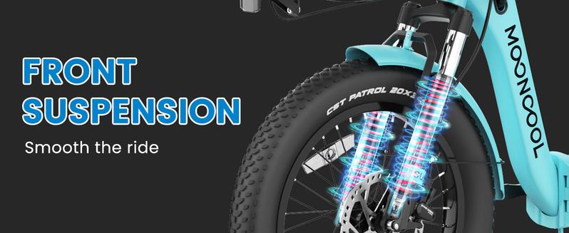 MOONCOOL Electric Tricycle for Adults, 750W 48V Folding Electric Trike Peak Power 1100W, 3 Wheels Electric Bicycle, Aluminum Frame Electric Tricycle with Large Basket and Removable Battery