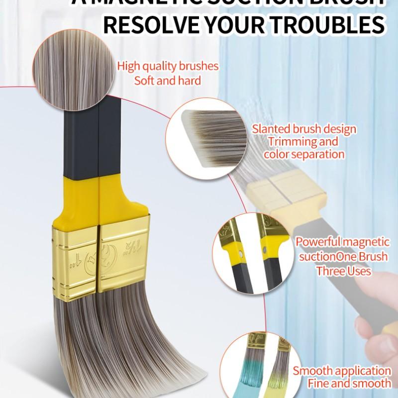 Magnetic Paint Brush, Strong Magnetic Attachment, Durable & Reusable Design, Ideal for DIY Painting Projects, Easy Application Tool