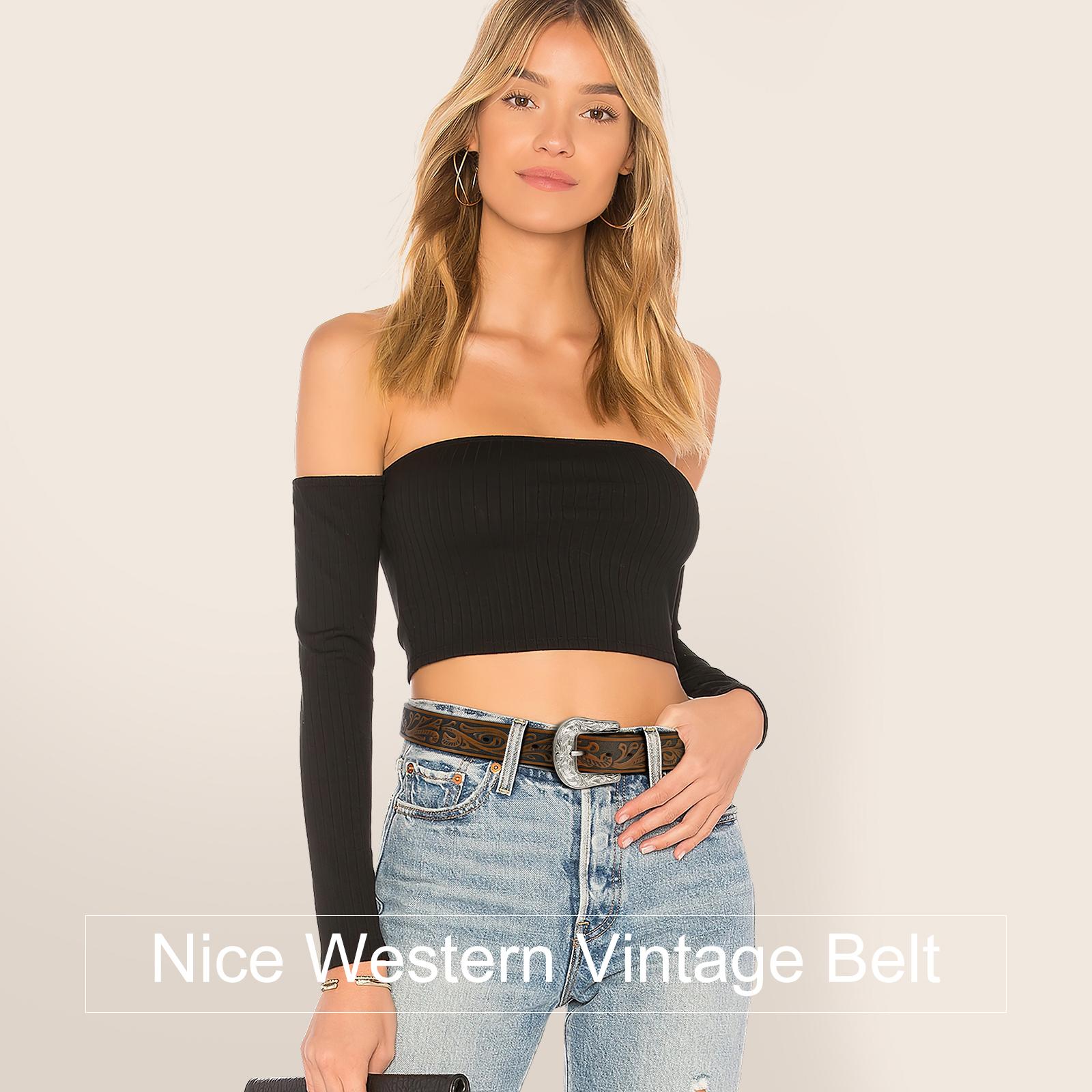 Western Belt for Women Men Cowgirl Cowboy Floral Engraved Tooled Leather Belt with Buckle for Jeans Pants Rodeo Western Brown Leather Print Belt with Buckle Western Belt for Women Men Cowgirl Cowboy Floral Engraved Tooled Leather Belt with Buckle for Jeans Pants Rodeo Western Brown Leather Print Belt with Buckle