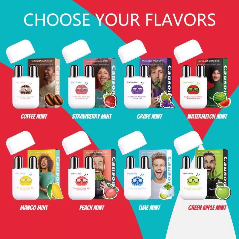 Portable Cooling Energy Stick Fruit Scent Wake Up Refreshing