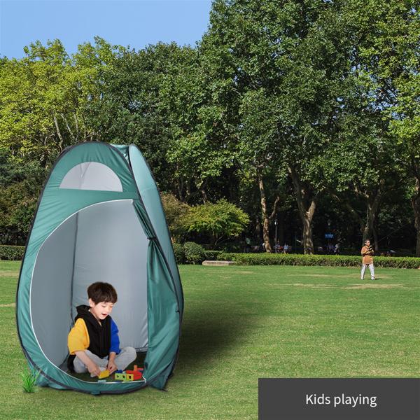 120x190cm 1-Person Pop Up Privacy Shelter Tent, Portable Outdoor Changing Room & Shower Toilet Tent, Lightweight Steel Wire Frame, Compact Fold, Built-In Storage Pocket, No Floor (for Hiking Camping Outdoor Showers)