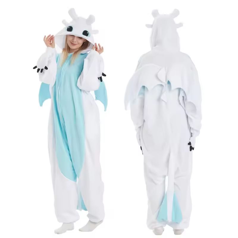 Adult Toothless Dragon Onesie Jumpsuit - Unisex How to Train Your Dragon Cosplay Party Costume, Animal Nightwear Homewear Pajamas