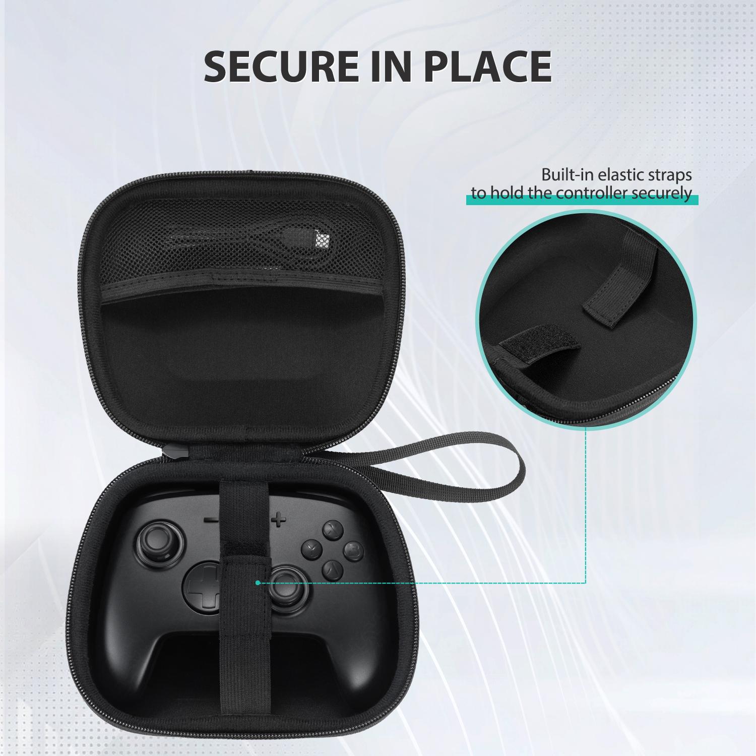 FUNLAB Switch Pro Controller Case Compatible with Nintendo Switch/PS5/Xbox Controller, Portable Travel Carrying Case, Hard Shell EVA Protective Controller Case - Black