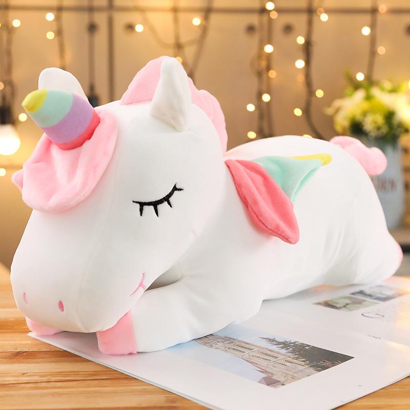 Cute Unicorn Design Plush Toy, 26 Inch Giant Unicorn Pillow, Soft Adorable Stuffed Big Unicorn with Rainbow Wings Large Plush Toy, Gifts for Girlfriend