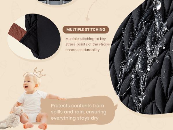 LOVEVOOK Diaper Bag Backpack, Small Baby Bag, Cute Baby Diaper Bag, Stylish Water-Resistant Travel Baby Bag for Mom, Baby Backpack with Changing Pad, Stroller Straps -Khaki TikTokShopBlackFriday Christmas Gift Ideas