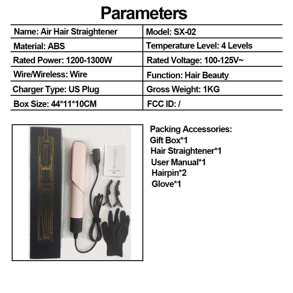 1pc Summer Cool Air Hair Straightener Hair Blower 3 In 1 Multifunctional Hair Dryer & Hair Straightener & Hair Curler Wet to Dry with Cool Wind or Hot Wind 4 Temperature Adjustable Straightening Iron