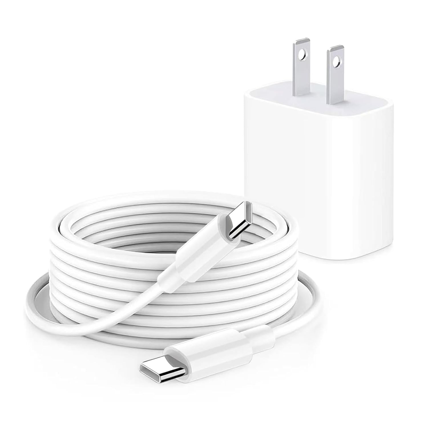 20W Type C  Wall Charger Block for  16e 16 15,AirPods 4 4th,Air Pods Max 2024,AirPods Pro 2nd,iPad 11 A16 2025 Pro 13/12.9, iPad 10th Air 13 Generation Tablet USB C  Cord