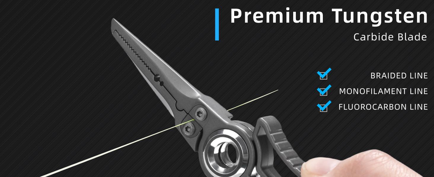 GOMEXUS EXOSKELETON 7” Stainless Steel Fishing Pliers – Ultra Lightweight, Corrosion Resistant (Salt Spray Tested), Includes Spare Blade