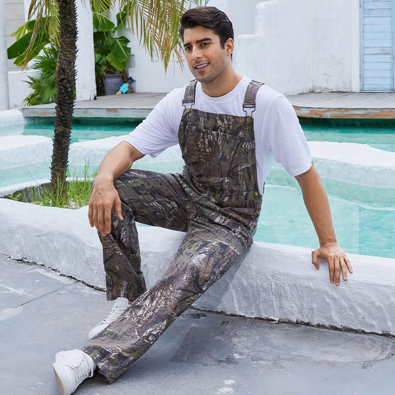 Yuanbang Men's Loose Pattern Adjustable Stretchy Overalls Fashion Camo Pattern Denim Bibs Coveralls Pockets Jumpsuit with Zipper Fall Winter Menswear Camouflage Redneck Party Outfit Yuanbang Men's Loose Pattern Adjustable Stretchy Overalls Fashion Camo Pattern Denim Bibs Coveralls Pockets Jumpsuit with Zipper Fall Winter Menswear Camouflage Redneck Party Outfit