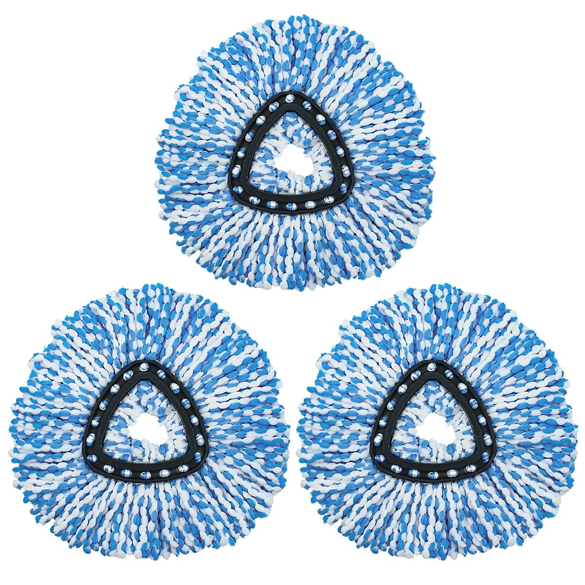 1/2/3pcs Microfiber Spin Mop Replacement Heads, Spin Mop Refill, Compatible with Vileda/o-Cedar Easywring 1 Tank System, Easy Installation, High Efficiency Cleaning, Kitchen Bathroom Cleaning Accessories