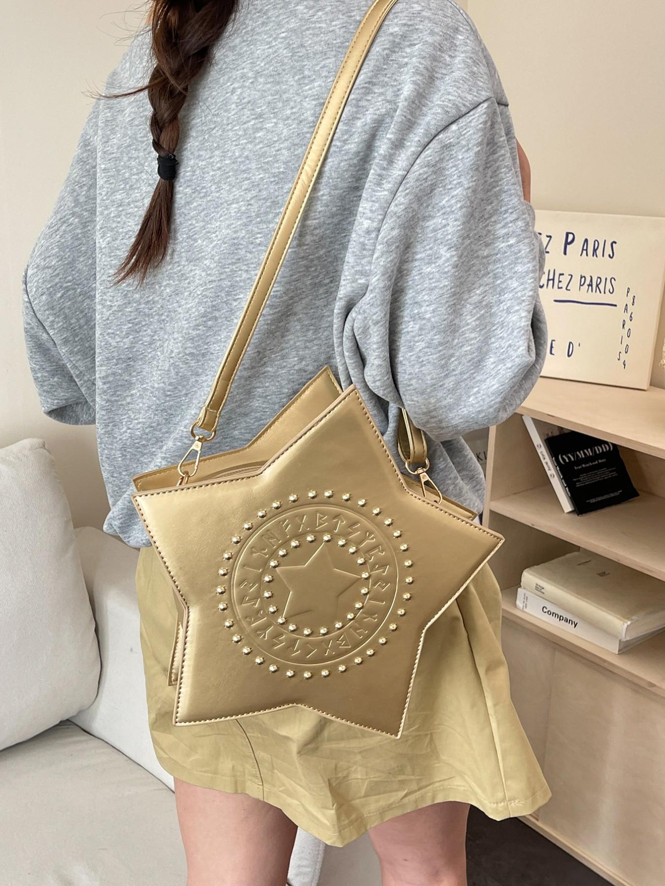 Trendy Star Crossbody Shoulder Bag, 2026 New Fashionable PU Material, Casual Style for All Seasons, Ideal for Travel and Daily Use