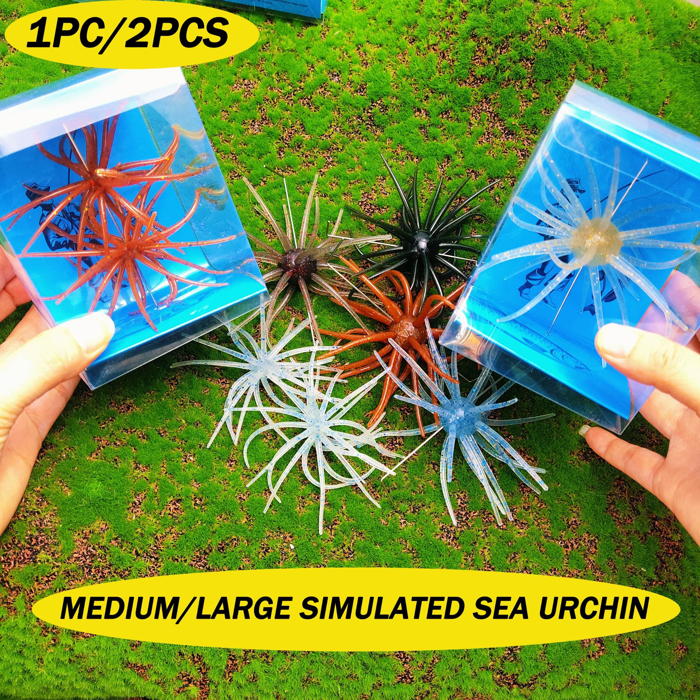 Realistic Sea Urchin Soft Bait, Large Size Single Pack, Medium Size Twin Pack, Durable Tpe Material, Fishing Lure Fake Bait