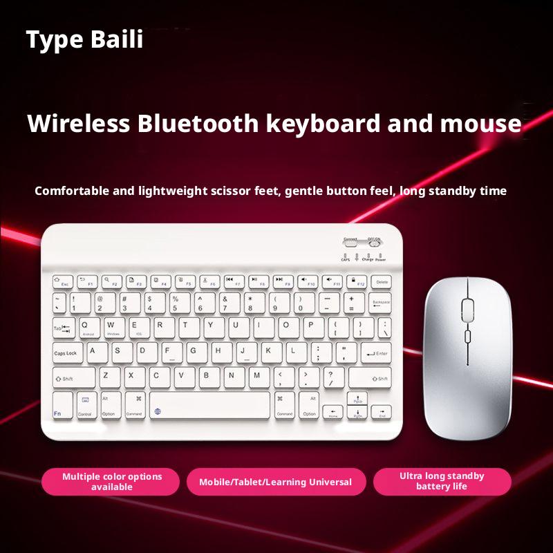 Wireless Keyboard and Mouse Compact Set, Compatible with iOS/iPad/MAC, Rechargeable Design, Optical Tracking, Ideal for Office Use
