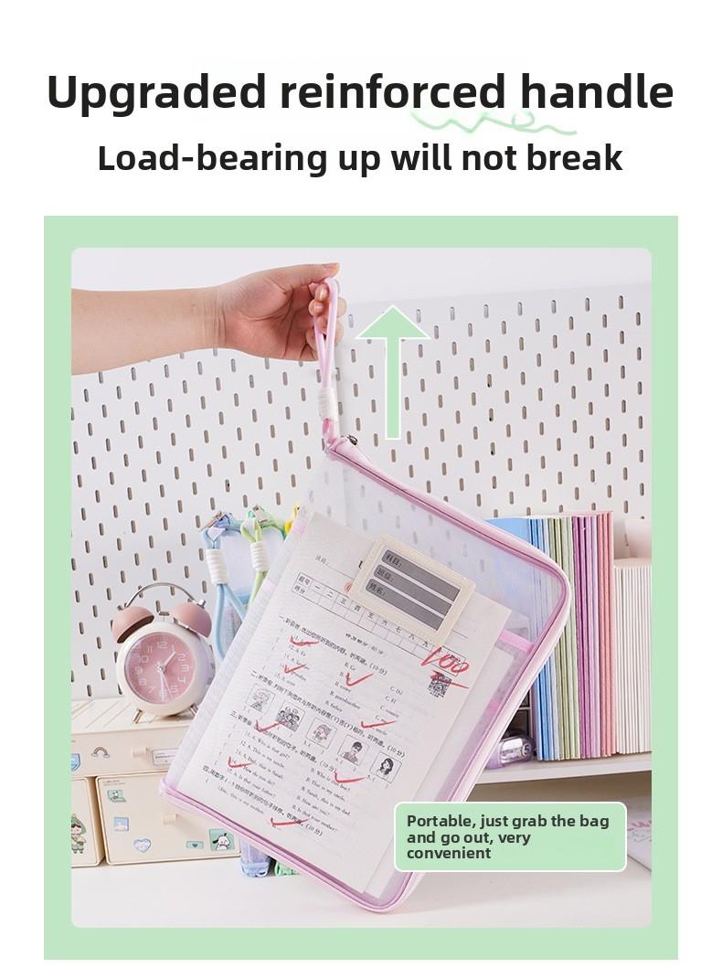 A4 to A3 Painting Storage Bag Handheld Document Folder Student Exam Paper Organizer Subject Classification Homework Pouch