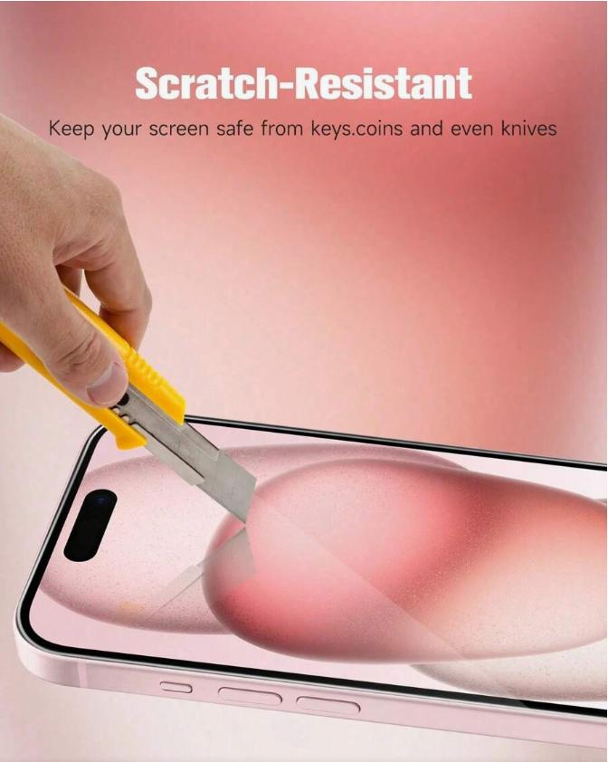 2Pcs Tempered Glass Compatible With 17Pro Max 17 Air 16 Plus 16 Pro 16 Pro Max 15 14 13 12 11 Pro Max X XS  XR  14 Plus Screen Protector Compatible With 14 15 Pro Max Glass Gift For Birthday, Family, Friends Phone Screen Protector, Phone Accessories