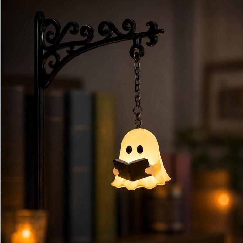 Library Lantern Decorative Bookshelf Light, Mini Hanging Bookshelf Lamp, Bookshelf Illumination, Warm LED Nightlight, Reading Corner Decoration, Halloween Decor