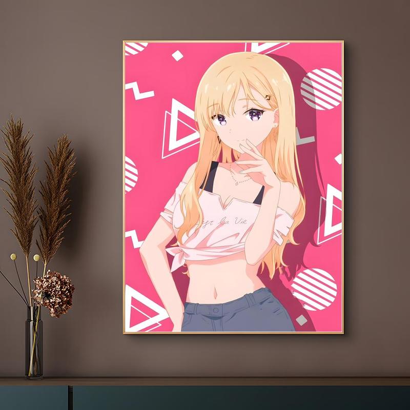 Fashion GGimai Seikatsuing Poster HD Heavy-Duty Self-Stick Waterproof Wall Decor Tool-Free Install Durable & Reusable Conceals Wall Flaws Elevates Home Style Perfect for Living Room Bathroom & Kitchen Easy Apply & Remove