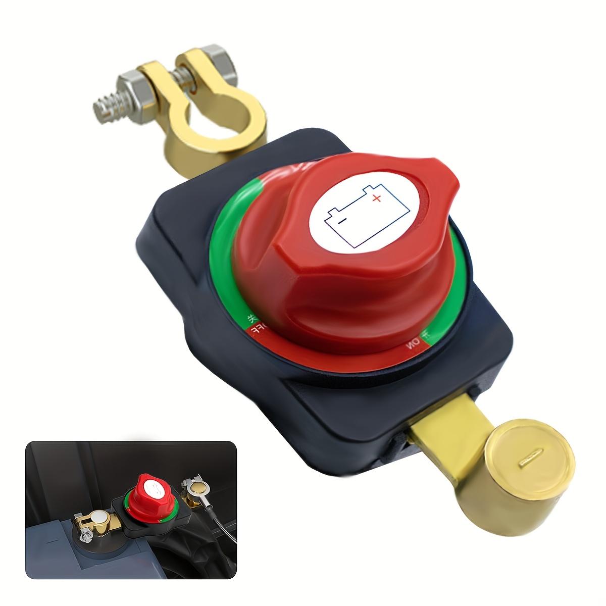Durable Battery Disconnect Switch, Third Generation Top Battery Terminal, Suitable for Cars, Rvs, Boats, Negative Terminal On/off