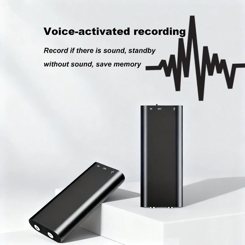 Professional Voice-Activated Digital Recorder, 8GB HD Noise-Canceling Mp3 Player, Ultra-Thin Portable Microphone for Business Meetings