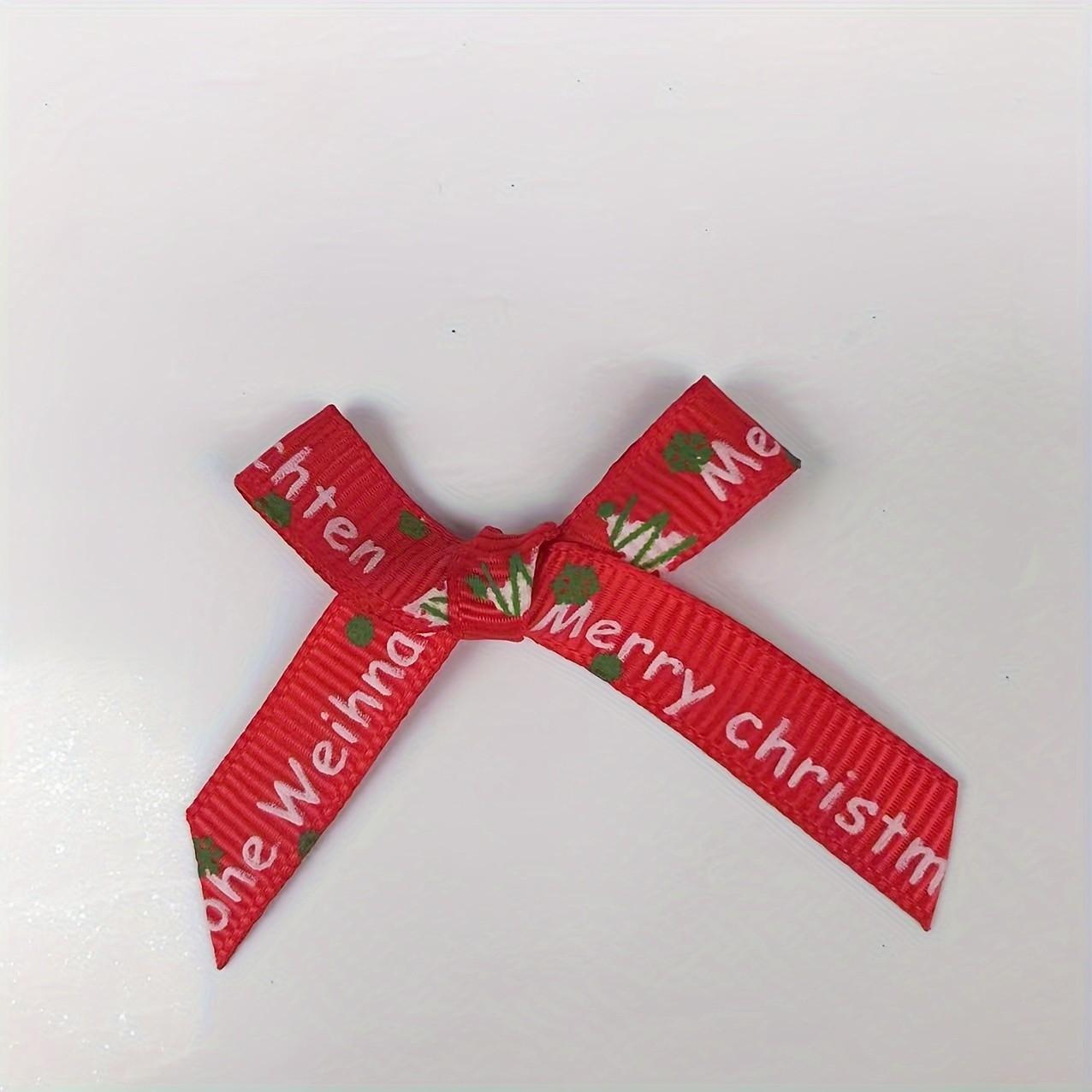 40pcs Christmas Bow Gift Decorations, DIY Party Supplies, Ribbon Bows for Clothing Accessories, Home Crafts, Holiday Ornaments